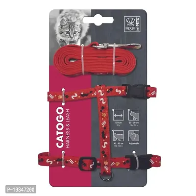 M-Pets Catago Harness and Leash Set for Cat Red