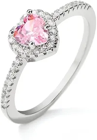 Pink Heart Women CZ Ring-thumb2