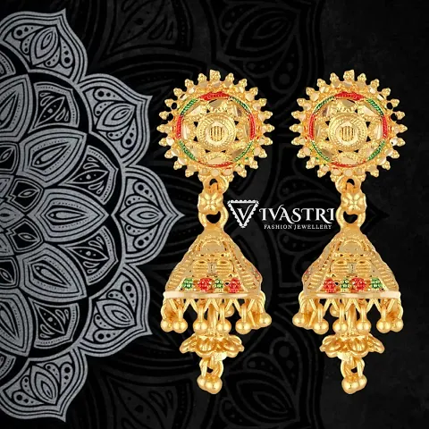 Beautiful Plated Jhumki Earring For Women And Girls