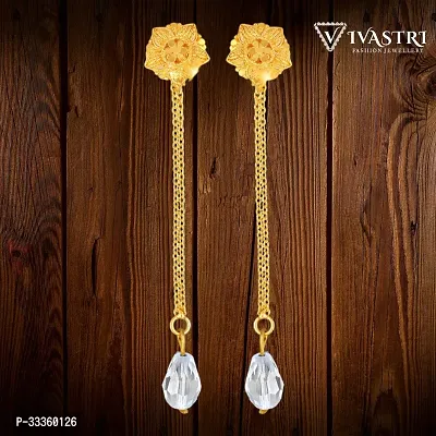 Stylish Golden Alloy Earring For Women-thumb0