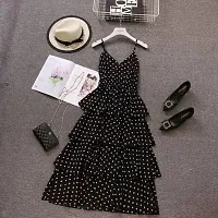 New Fashionable Designer polka dot frill dress for women and girls-thumb1