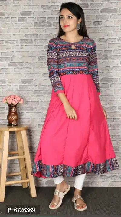 Trendy Crepe Anarkali Kurti-thumb0