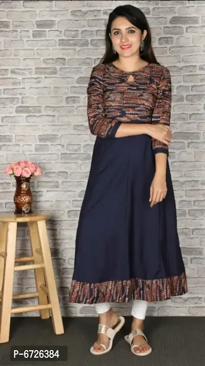 Trendy Crepe Anarkali Kurti-thumb0