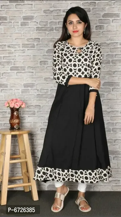 Trendy Crepe Anarkali Kurti-thumb0