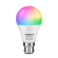Compact 9Watt Led Light B22 Round 3 Color In 1 Led Bulb Red Blue Pink Pack Of 5-thumb1