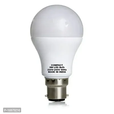 COMPACT 9Watt B22 Round LED Bulb Sliver White (Pack of 3) for Long life, Eco-friendly and energy saving-thumb2