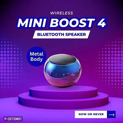 Blast Mini Boost 4 Bluetooth Wireless Speaker, Pocket Fit, Metal Body, Easy to carry (Body Color May Vary)-thumb0