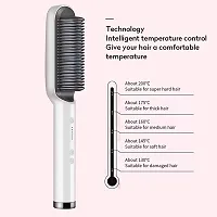 Dekeanshka? Hair Straightener Comb Brush For Men  Women  Girls, Hair Straightening and Smoothing Comb, Electric Straightener with 5 Temperature Control Comb (multicolor)-thumb2