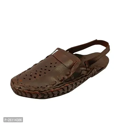 Brown Pattern Bantu Sandal-thumb0
