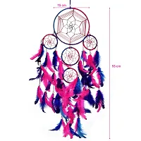 Mehruna Dream Catchers Wall Hangings for Home Decor Bedroom Livingroom Balcony Car Handmade Dreamcatcher with Lightening for Positivity Feathers Wall Decoration Items for Kids Room|55 x 15 cm-thumb2