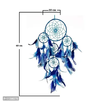 Mehruna Dream Catchers Wall Hangings for Home Decor Bedroom Livingroom Balcony Car Handmade Dreamcatcher with Lightening for Positivity Feathers Wall Decoration Items for Kids Room|20 x 1 x 40 cm-thumb3