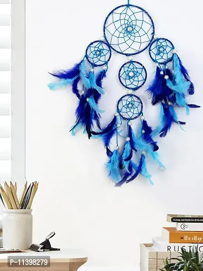 Mehruna Dream Catchers Wall Hangings for Home Decor Bedroom Livingroom Balcony Car Handmade Dreamcatcher with Lightening for Positivity Feathers Wall Decoration Items for Kids Room|20 x 1 x 40 cm-thumb5