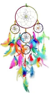 Mehruna Dream Catchers Wall Hangings For Home Decor Bedroom Livingroom Balcony Car Garden Party Cafe Handmade Dreamcatcher (Set Of 3, 15L X 55Hcm,Multicolour)-thumb1