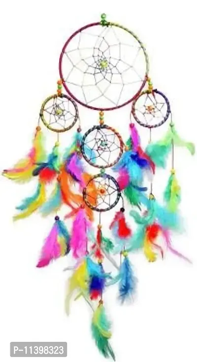 Mehruna Dream Catchers Wall Hangings For Home Decor Bedroom Livingroom Balcony Car Garden Party Cafe Handmade Dreamcatcher (Set Of 3, 15L X 55Hcm,Multicolour)-thumb2