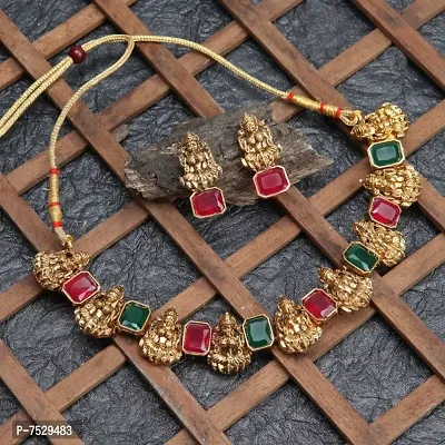 Raajis laxmi temple jewelry set-thumb0