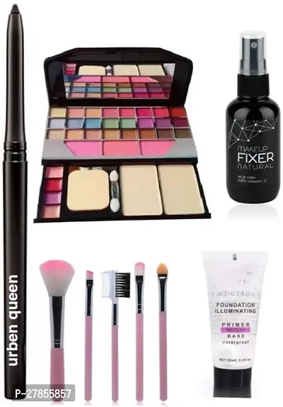 Kajal And Set Of 5 Brushes And Primer And Fixer And Tya Makeup Kit (5 Items)-thumb0