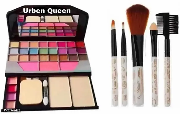Tya 6155 Makeup Kit + Set Of 5 Piece Makeup Brush (Set Of 2)