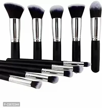 seyblush Beauty Premium Synthetic Makeup Brush Set (black) For Girls (Pack of 10)  (Pack of 10)-thumb0