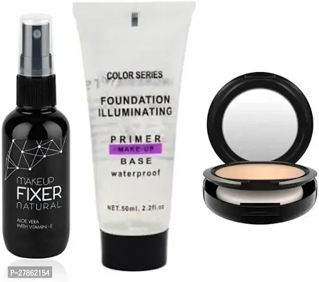 Makeup combo After Matte Fixer  Primer  Face Compact Powder (3 Items)