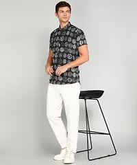 Men Polycotton Digital Printed Stitched Half Sleeve Shirt-thumb2