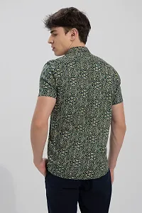 Men Polycotton Digital Printed Stitched Half Sleeve Shirt-thumb2