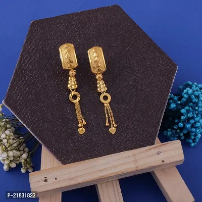 Gold Plated Latest Fancy Stylish Zircon Bali Earrings For Women and Girls