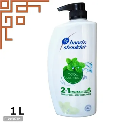 hand shoulder  Shoulders 2-in-1 Cool Menthol Anti Dandruff Shampoo + Conditioner for Women  Men, 1LTR