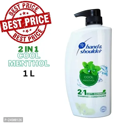 hand shoulder  Shoulders 2-in-1 Cool Menthol Anti Dandruff Shampoo + Conditioner for Women  Men, 1LTR