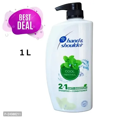 hand shoulder  Shoulders 2-in-1 Cool Menthol Anti Dandruff Shampoo + Conditioner for Women  Men, 1LTR-thumb0