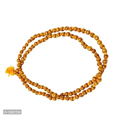 Pooja Ghar Haldi Mala/Turmeric Rosary Pure Siddha in Handmade Tassel, Bead from India 108+1 Beads Yellow-thumb0