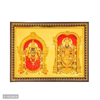 Pooja Ghar Gold Tirupati Balaji Photo Frame (10 x 12.5 inch) |Photo Frames | Lord Venkateswara Photo frame | Tirupati Balaji photo frame (10 X 12.5 Inch)-thumb0