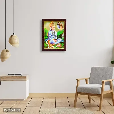 Pooja Ghar Hanuman Ji Meditating Religious Photo Frames with Acrylic Sheet for Worship/Pooja-thumb4