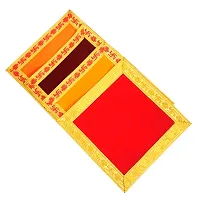 Pooja Ghar Velvet Puja Aasan | Velvet Aasan; Altar Puja Aasan Altar Cloth/Chowki Aasan Kapda Mat for Puja Table/Velvet Altar Cloth for Puja Home Mandir and Temple (Set of 4) (10X10 Inch)-thumb3