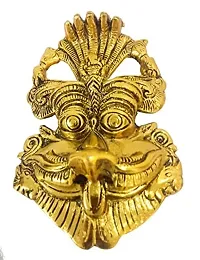 Pooja Ghar Brass Keerthi Mukudu- Keerthi mukutam- Kirthimukha -Wall Hanging- Evil/Devil Protection-thumb1