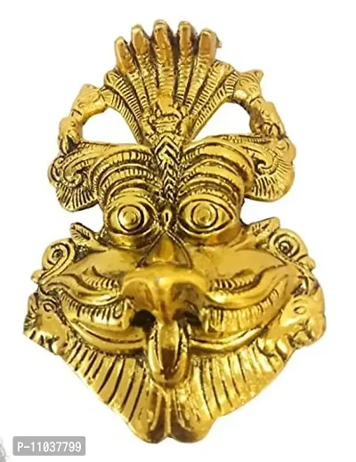 Pooja Ghar Brass Keerthi Mukudu- Keerthi mukutam- Kirthimukha -Wall Hanging- Evil/Devil Protection-thumb2