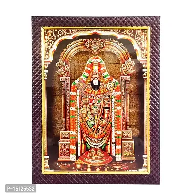 Pooja Ghar Gold Tirupati Balaji Photo Frame ( 10 x 12.5 inch) |God Photo Frames | Lord Venkateswara Photo frame | Tirupati Balaji Lakshmi photo frame | Photo Frame (10 X 12.5 Inch)-thumb0