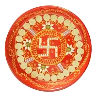 Traditional Decorative Karwachauth Pooja thali Set Festival Pooja Thali Includes karwachauth channi/Pooja Thali Set - 10 inch-thumb1