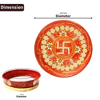 Traditional Decorative Karwachauth Pooja thali Set Festival Pooja Thali Includes karwachauth channi/Pooja Thali Set - 10 inch-thumb2