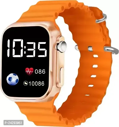 Orange Ultra Led, New Trending Led Digital Watch For Boys  Girls, Digital watches for men  women, Smartwatches for kids, Stylish watches, High-Quality-thumb0
