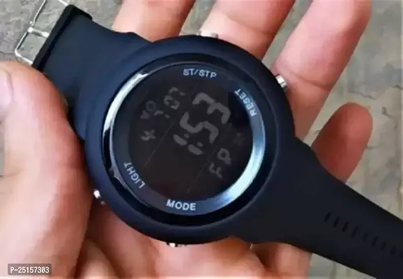 Black Digital Wrist Watch for Men's  Boy's Digital Watch-thumb0