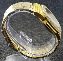 Gold Chain Diamond Watch For Unisex Fashion-thumb3