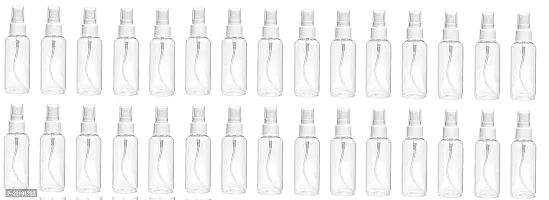 zms marketing Transparent Plastic Spray Bottle Cosmetics Bottle Empty Bottle, Portable Fine Mist Spray Bottle (Pack of 30-100ml)-thumb0