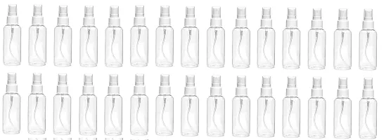 zms marketing Transparent Plastic Spray Bottle Cosmetics Bottle Empty Bottle, Portable Fine Mist Spray Bottle (Pack of 30-100ml)