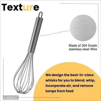 Zms Marketing- Stainless Steel Round 18cm Potato Masher and Domestic Whisk 20cm Kitchen Tool for Potato Masher Vegetables Masher Pav Bhaji Masher-thumb4