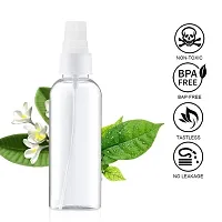 zms marketing 6 Pcs Refillable Spray Bottles, 100ML, Clear Empty Fine Mist ABS Mini Travel Bottle Set, Small Refillable Liquid Containers-thumb1