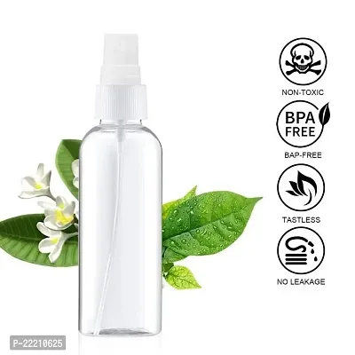 zms marketing 6 Pcs Refillable Spray Bottles, 100ML, Clear Empty Fine Mist ABS Mini Travel Bottle Set, Small Refillable Liquid Containers-thumb2