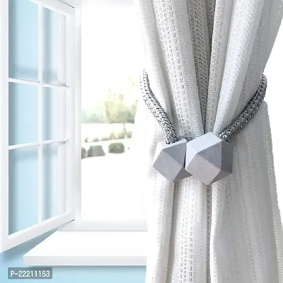 Magnetic Curtain Tiebacks, European Style Convenient Drape Tie Backs, Curtain Holder for Window Draperies, 2 pcs-thumb0
