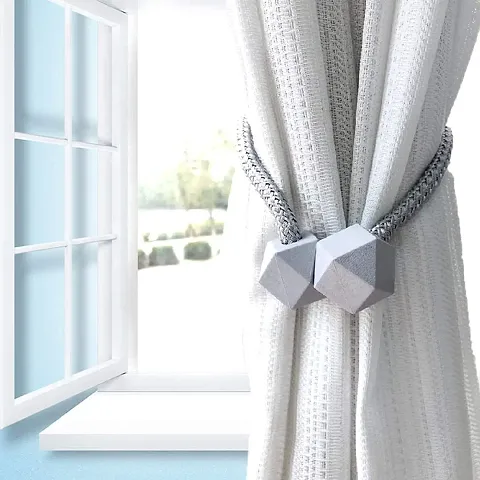 Magnetic Curtain Tiebacks, European Style Convenient Drape Tie Backs, Curtain Holder for Window Draperies, 2 pcs