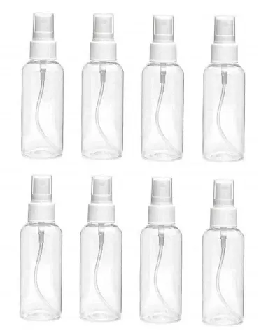 zms marketing 100ml Empty Cute Reusable Refillable Fine Mist Sprayer Spray Bottle Atomizer with Ultra-Fine Mist Pump for Multipurpose Purposes Like sanitizing- Pack of 8