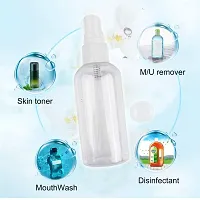 zms marketing Transparent Plastic Spray Bottle Cosmetics Bottle Empty Bottle, Portable Fine Mist Spray Bottle (Pack of 12-100ml)-thumb3